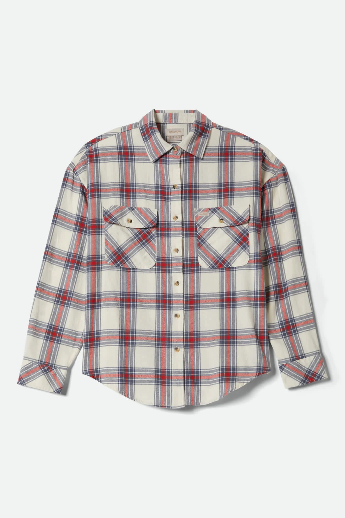 Women's Bowery Vintage Overshirt - Off White/Berring Sea/Red
