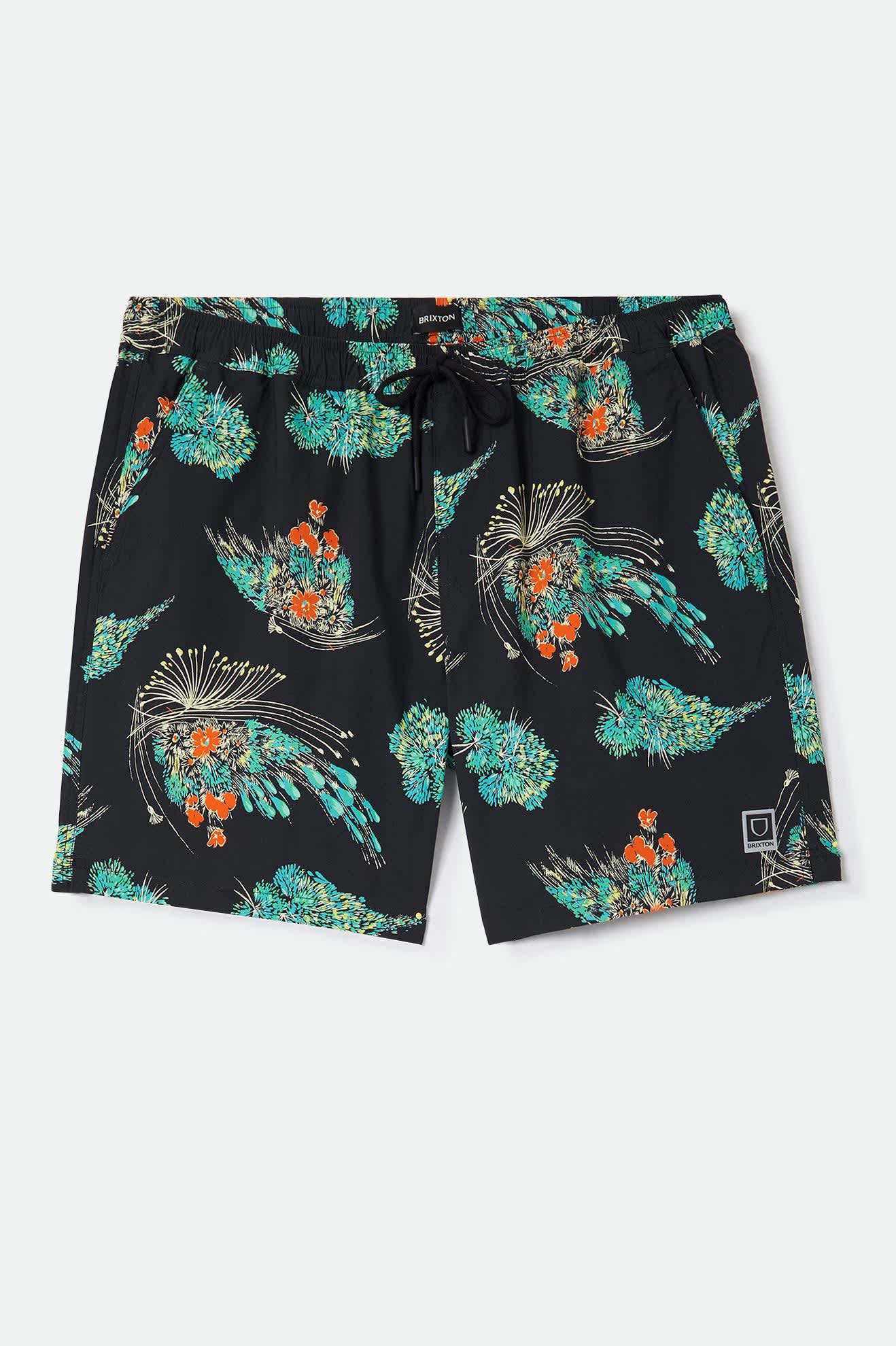 Everyday Stretch Hybrid Short 7 - Black Floral
