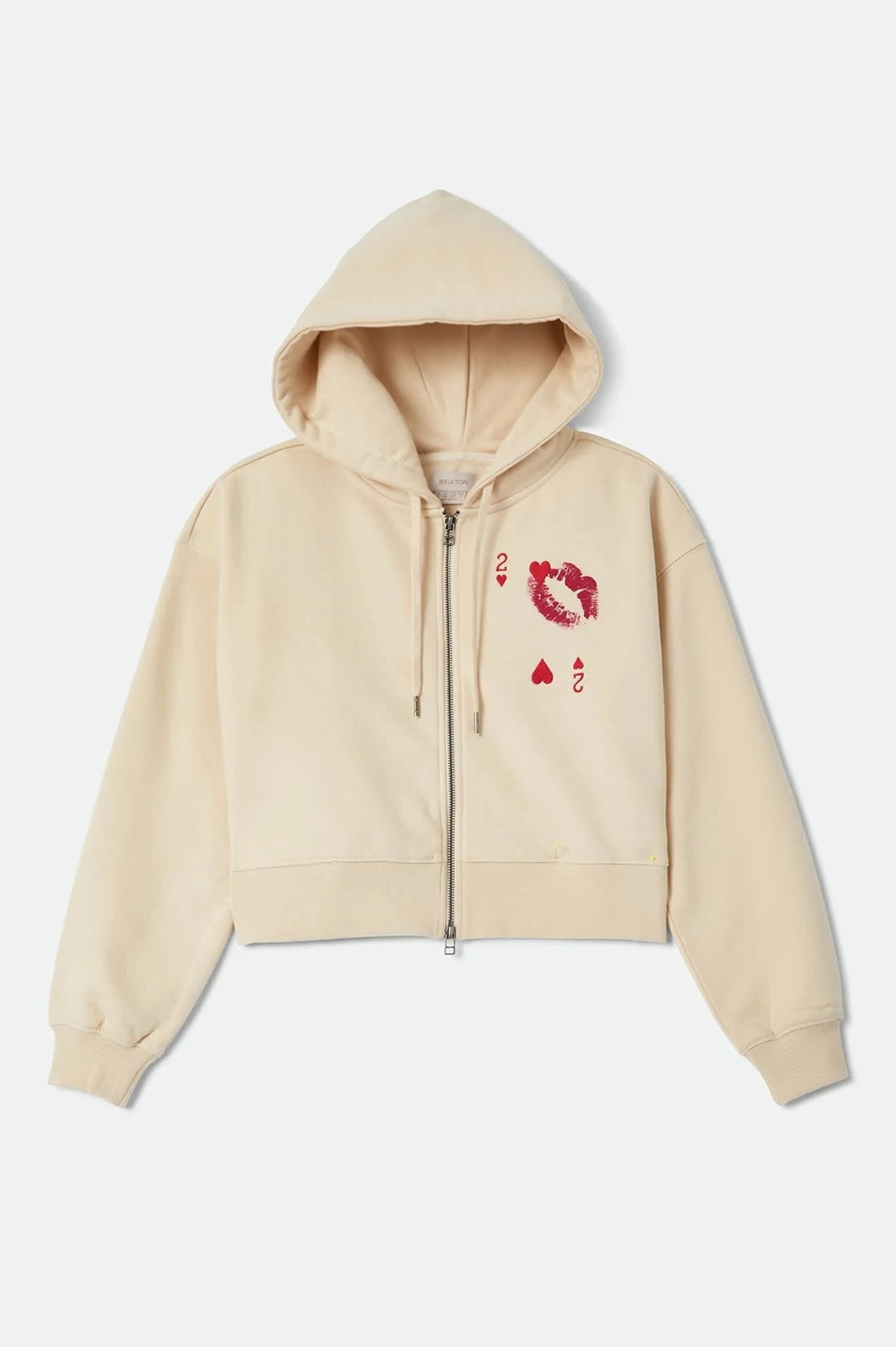 Kissing Hearts Zip Hood - Whitecap