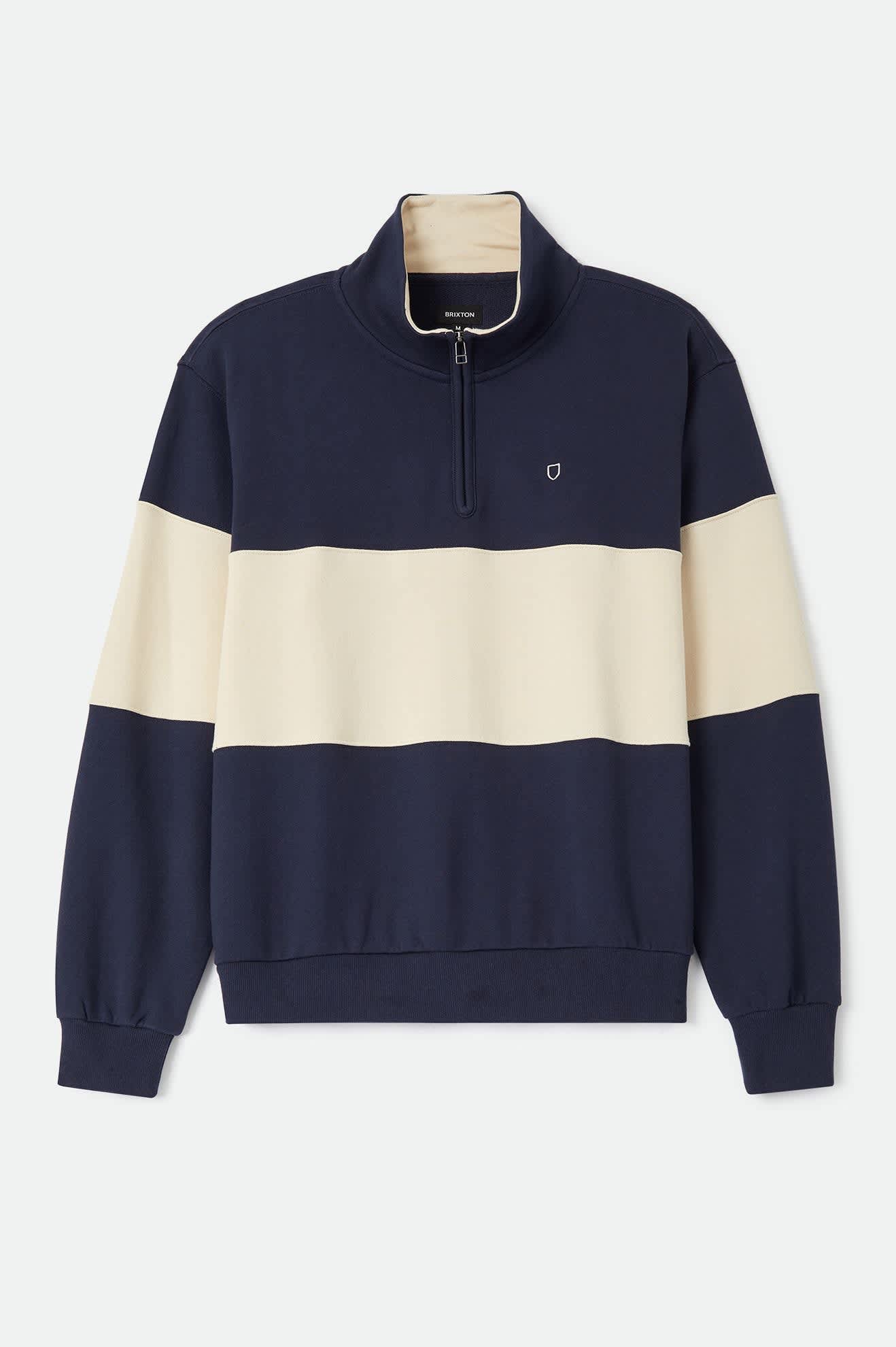 Danville Quarter Zip Fleece - Navy/Whitecap