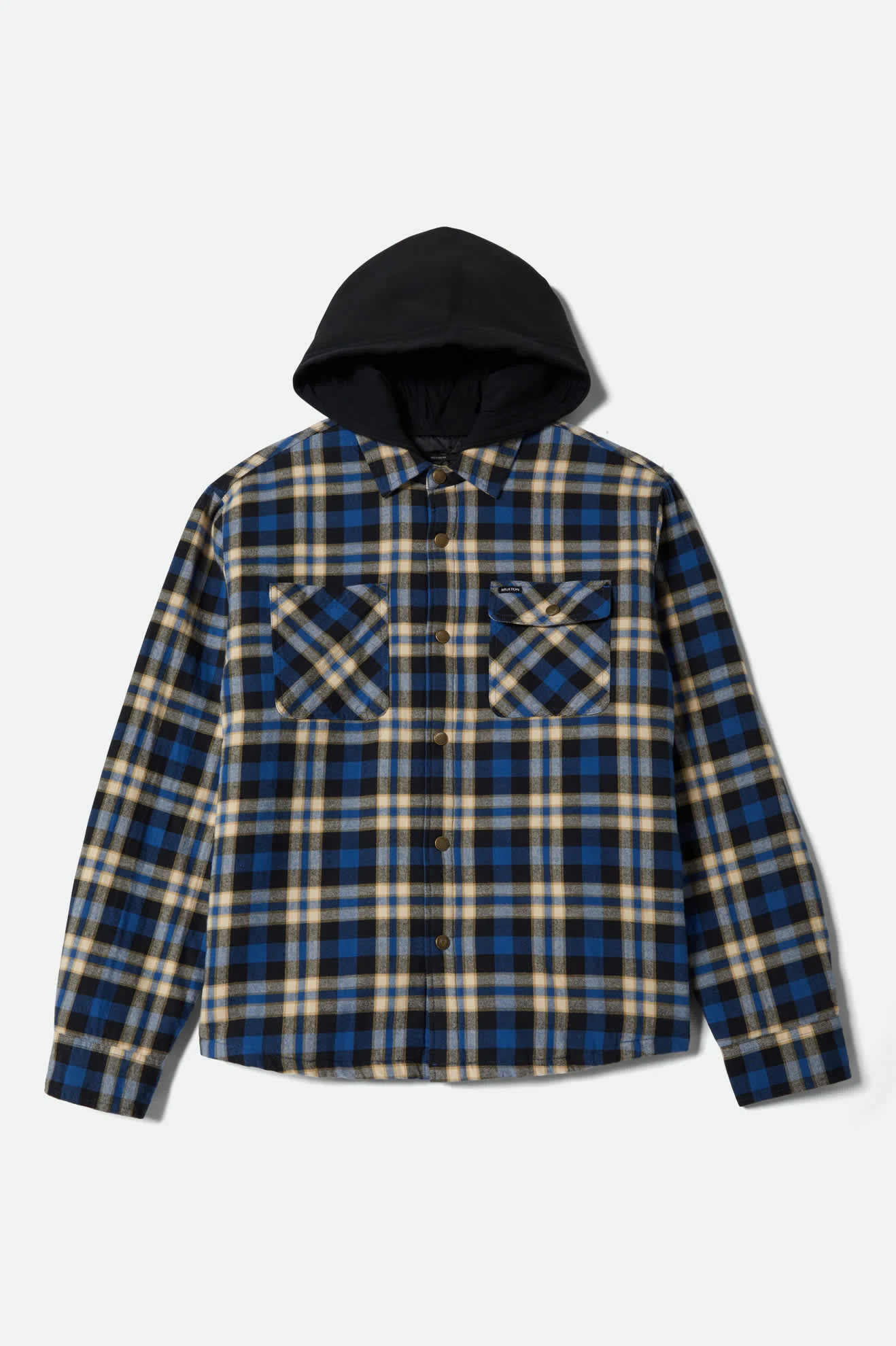 Bowery Quilited Hooded Flannel - Navy/Cream