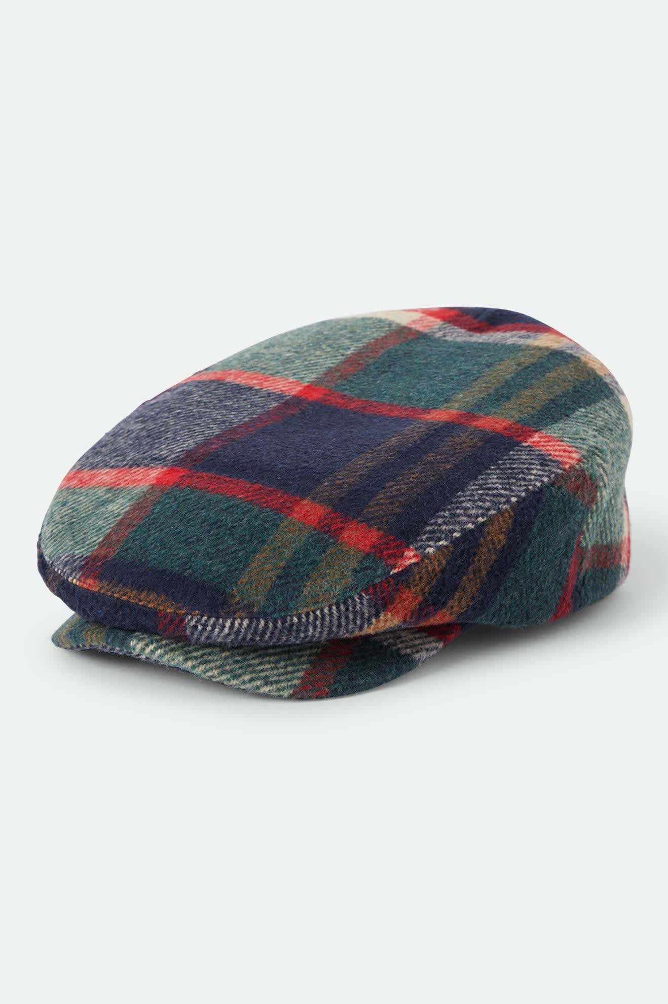 Hooligan Flat Cap - Navy/Green/Red/Cream