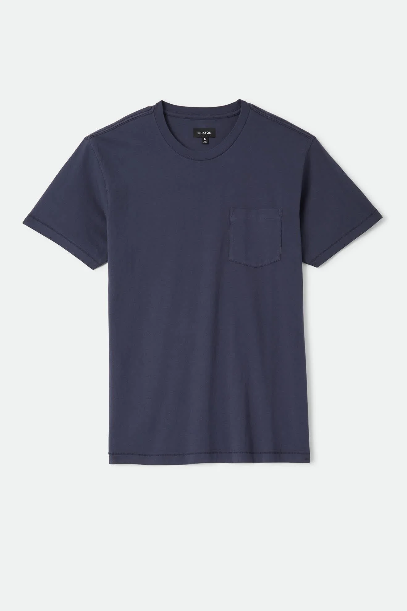 Brixton Baseline Pocket T-Shirt - Washed Navy Vintage Wash