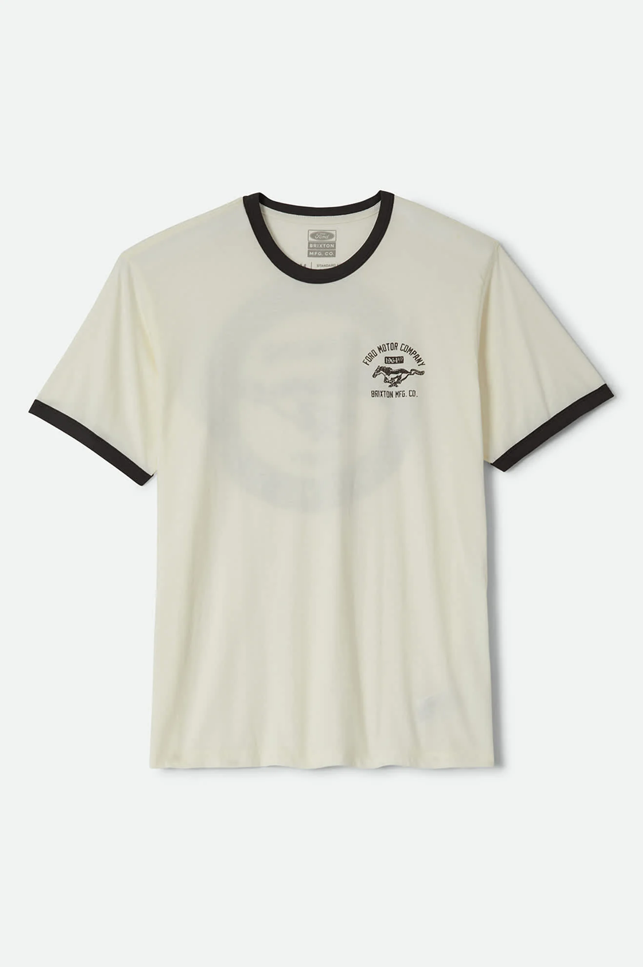 Ford Mustang Ringer T-Shirt - Wimbledone White/Burnt Rubber
