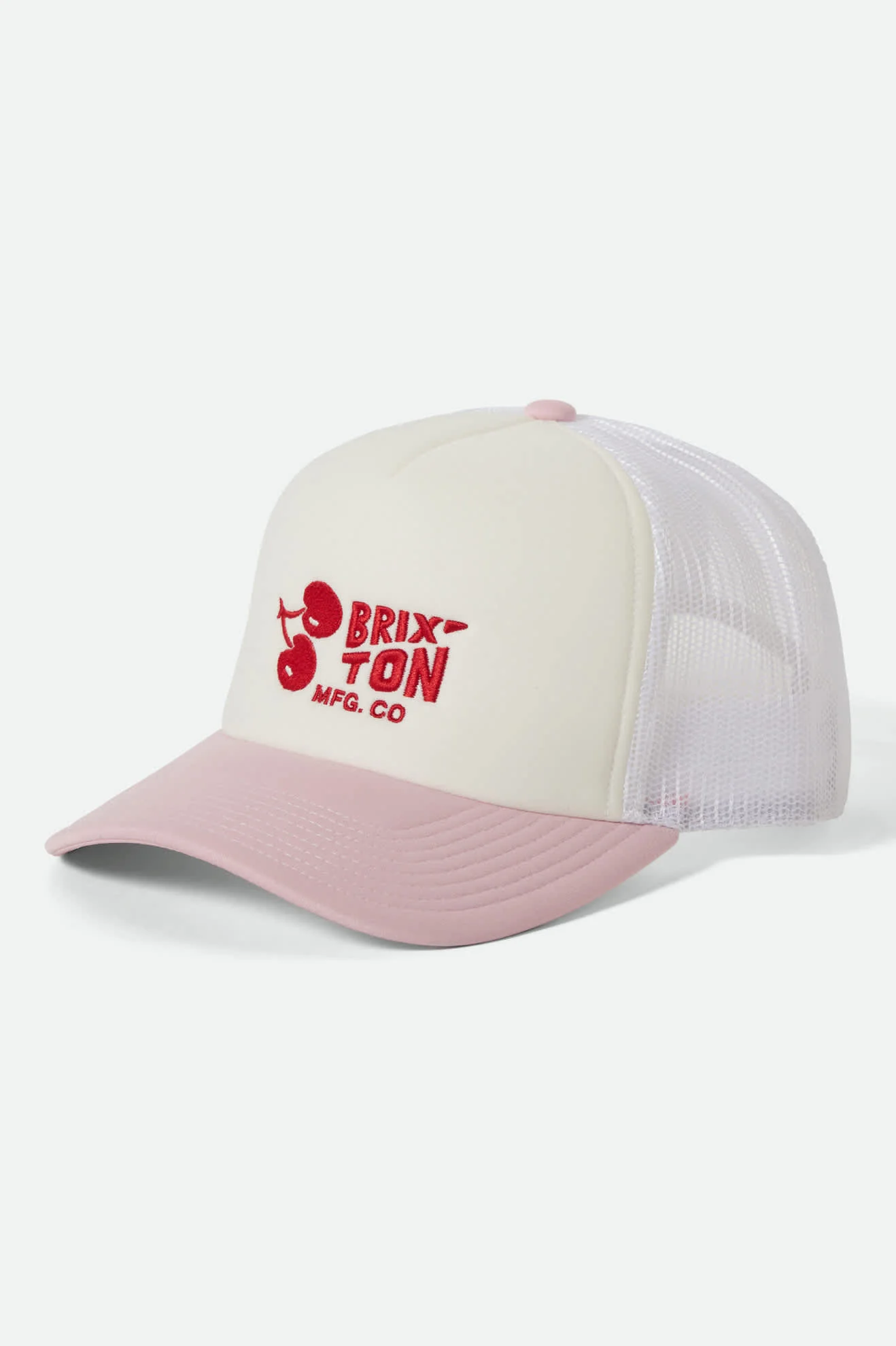 Cherry NetPlus Trucker Hat - Off White/Pink