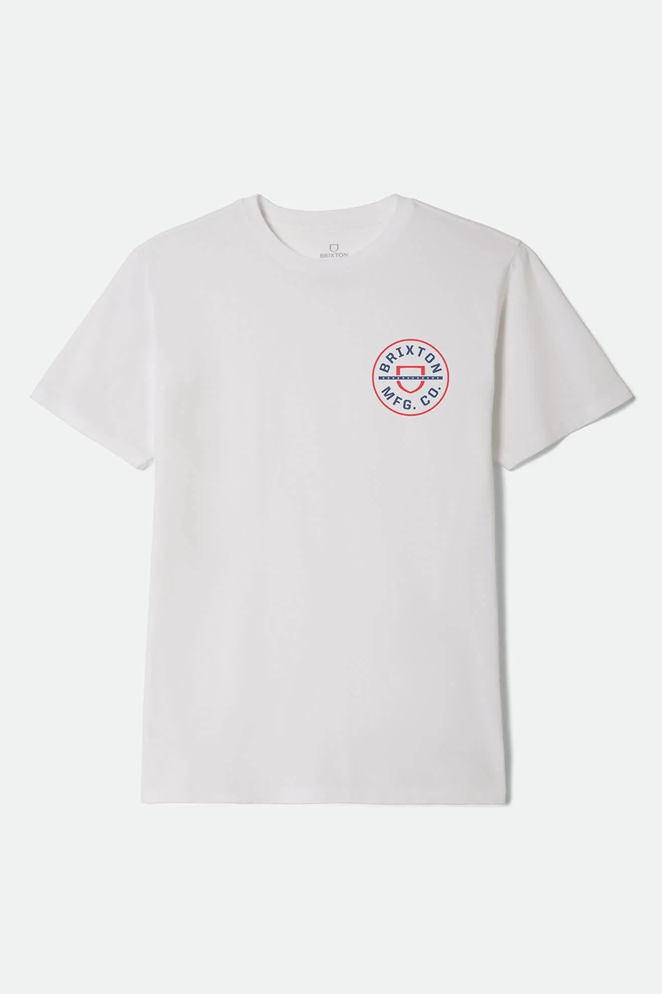 Crest Starline Short Sleeve Standard T-Shirt - White/Red/Navy