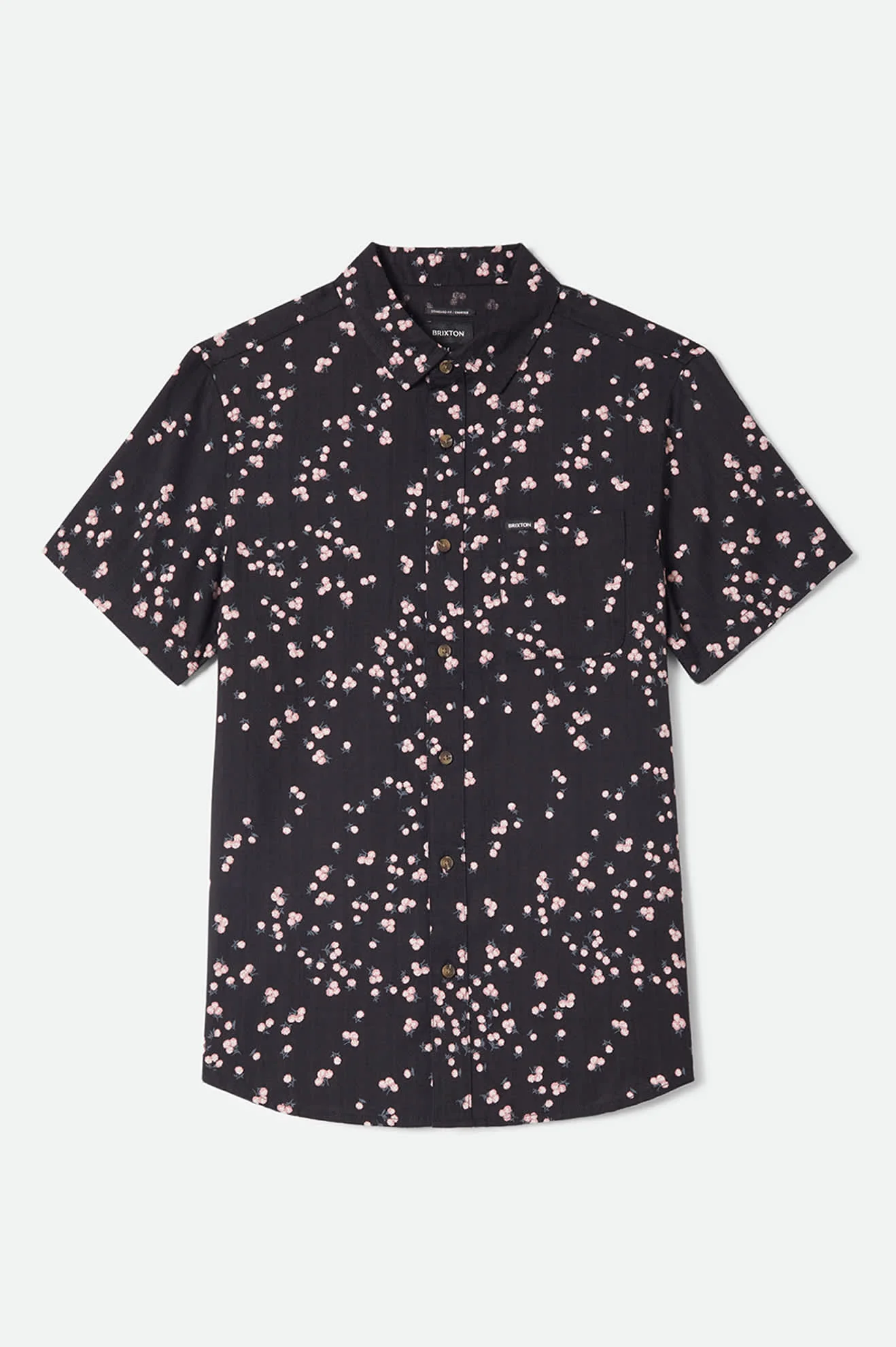 Charter Slub Short Sleeve Shirt - Black/Pink