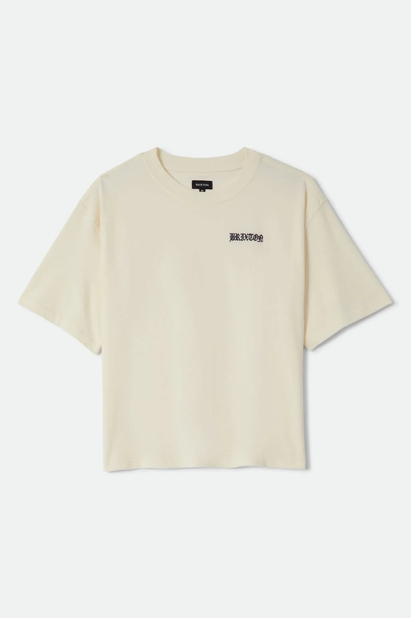 Serrano Short Sleeve Boxed Crop T-Shirt - Cream