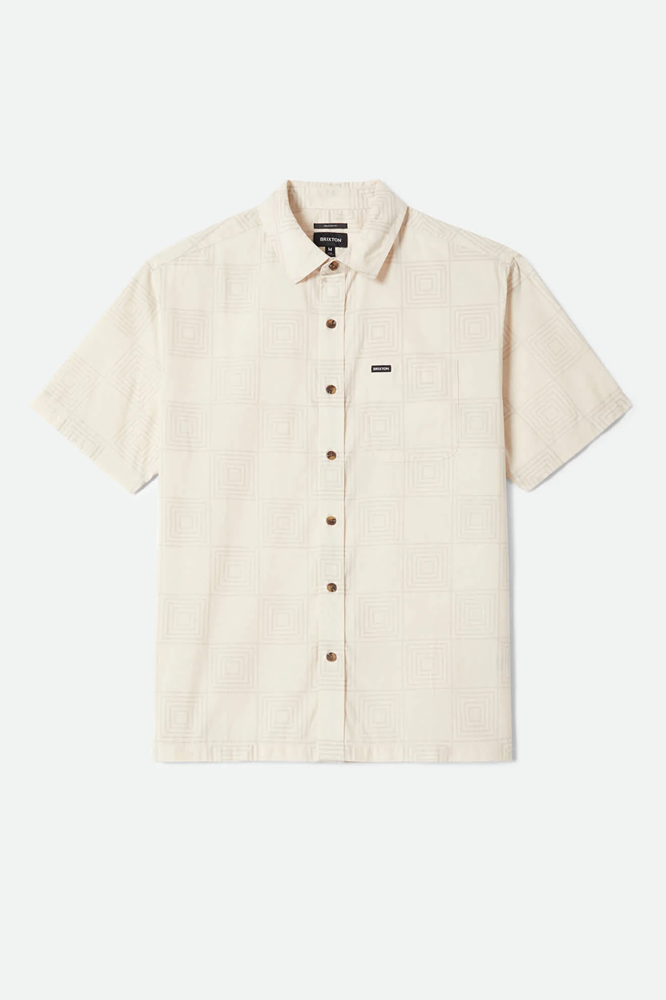 Cru Print Short Sleeve Shirt - Whitecap/Geo Checker