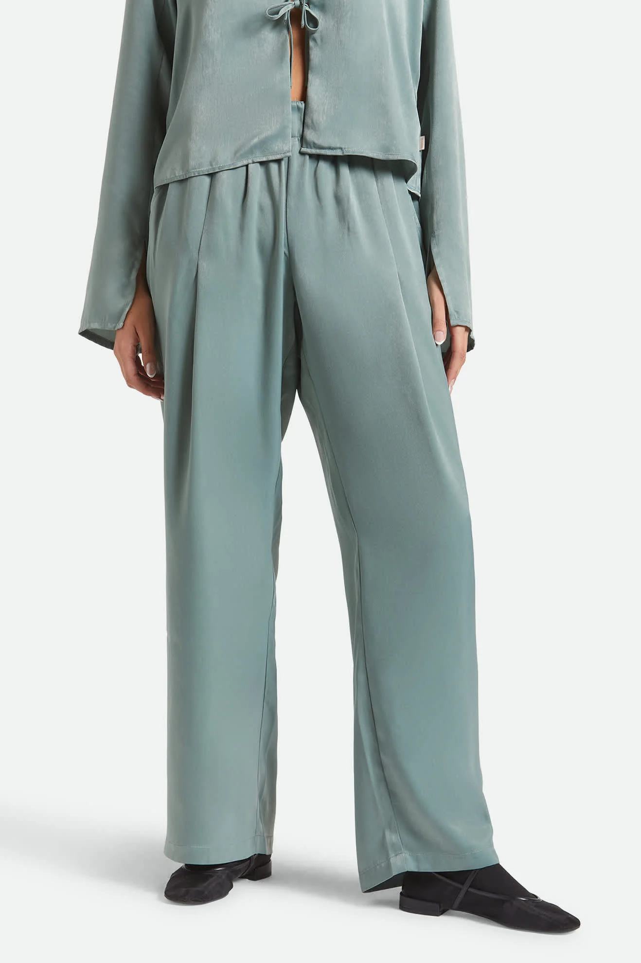 Soho Silky Pant - Blue Green Shine