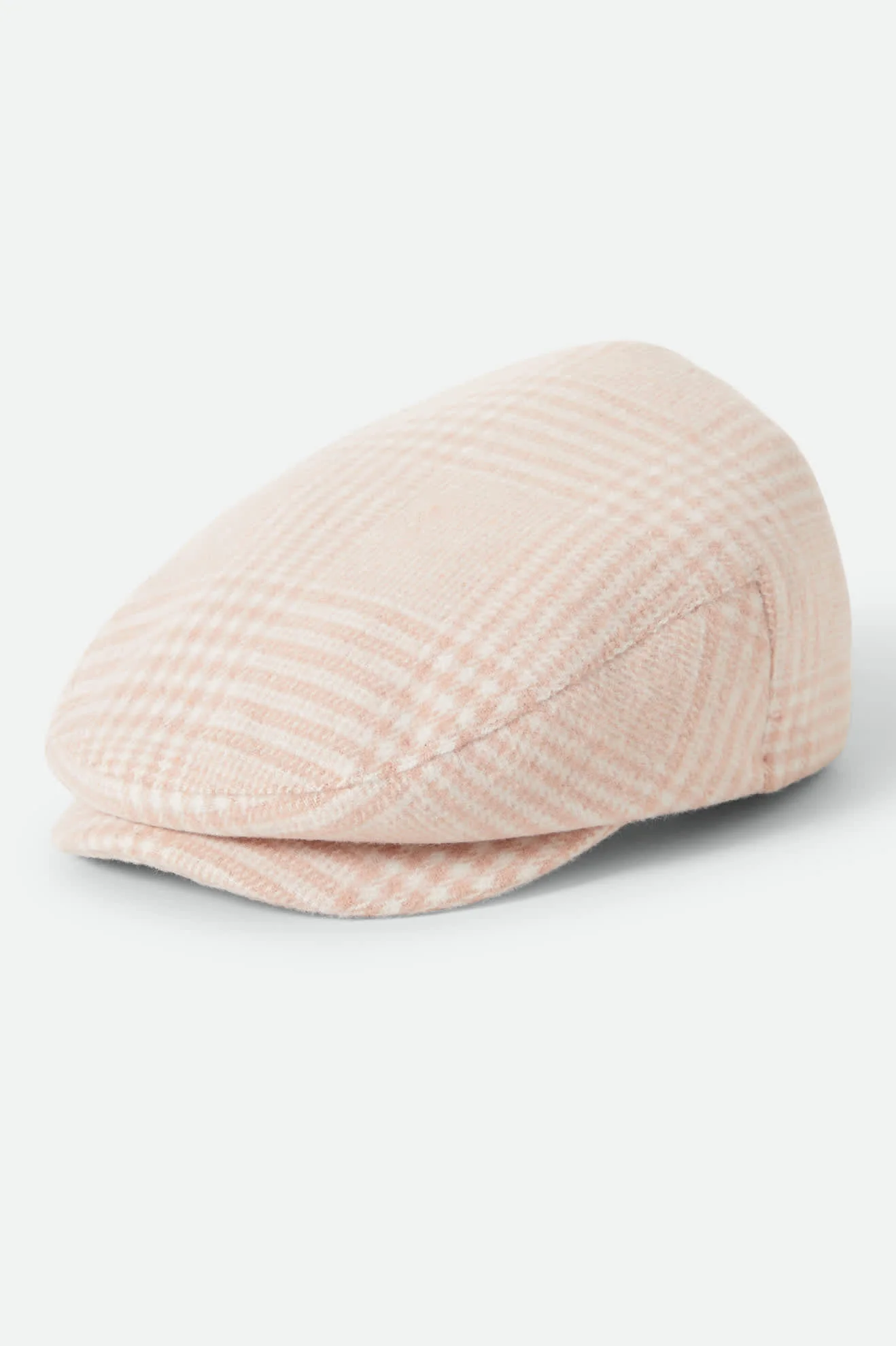 Hooligan Lightweight Flat Cap - Soft Pink Houndstooth