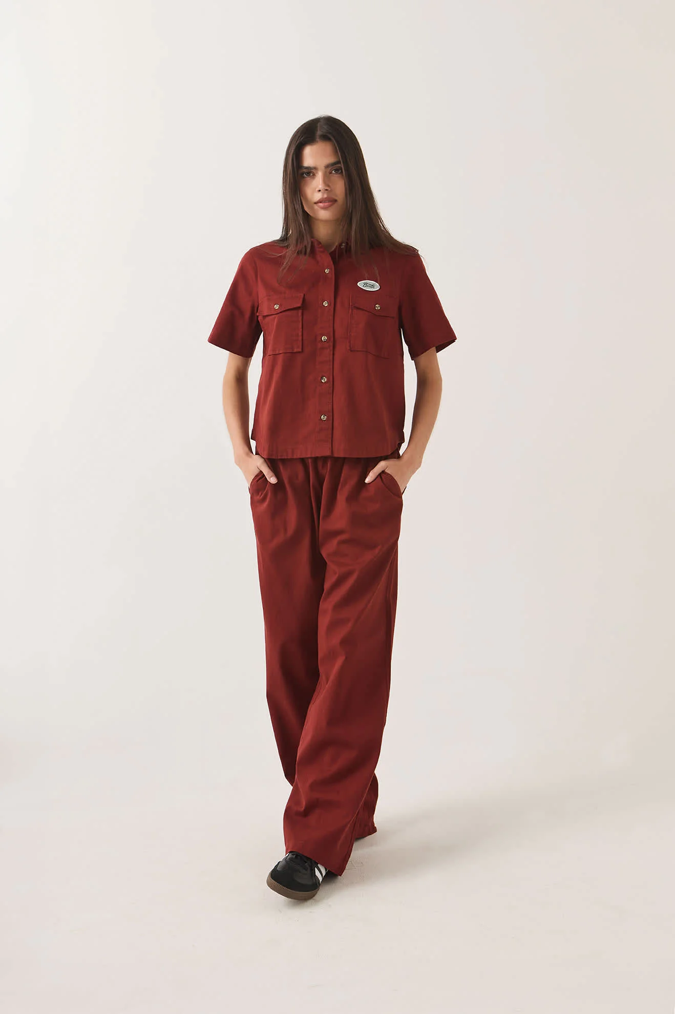 Mechanics Women's Shirt - Dark Brick