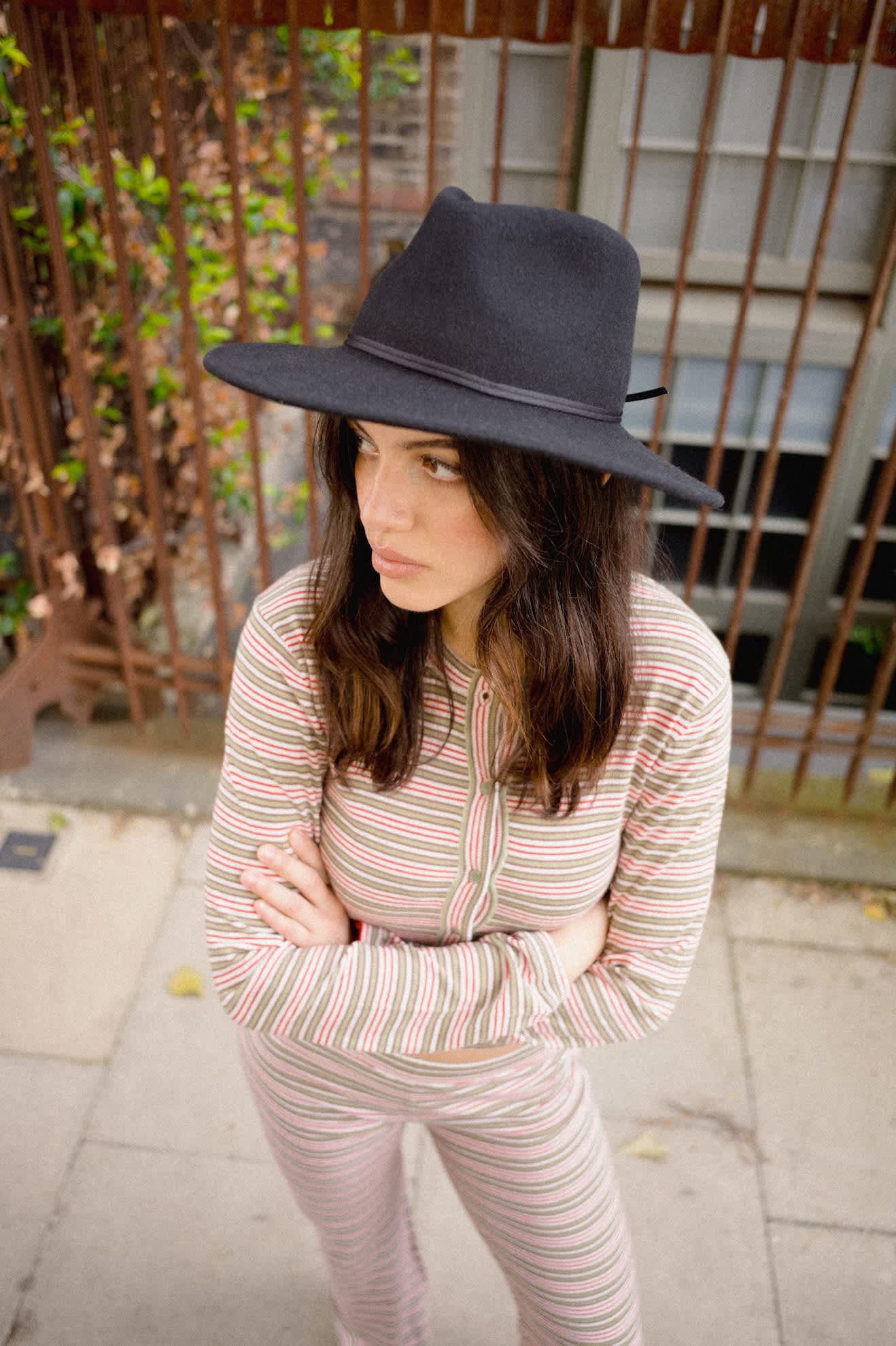 Bixby Lightweight Cardigan - Green Multi Stripe