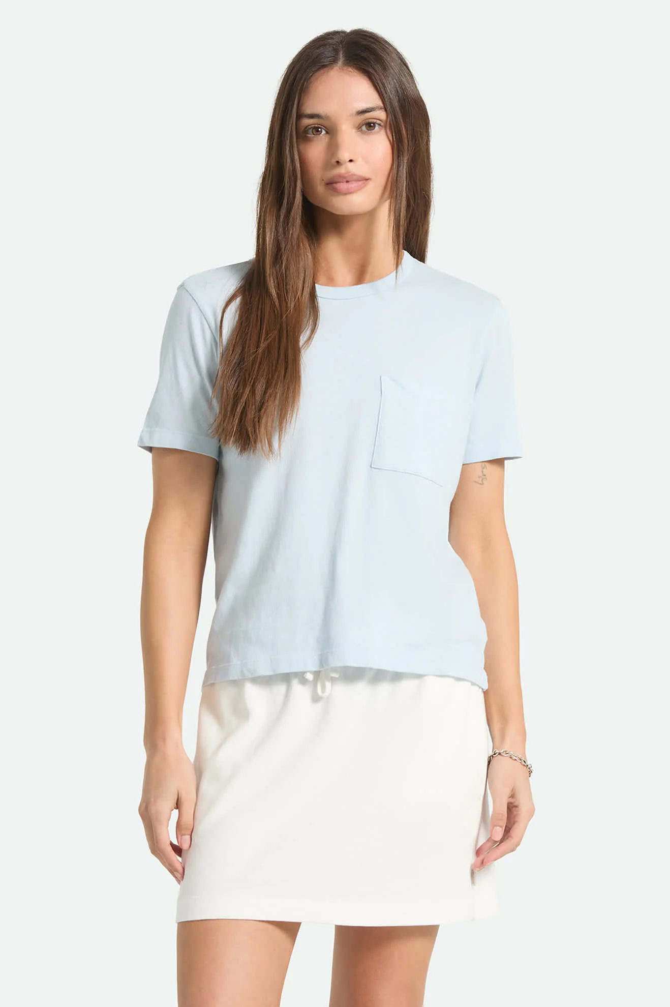 Carefree Organic Garment Dye Perfect T-Shirt - Blue Aura