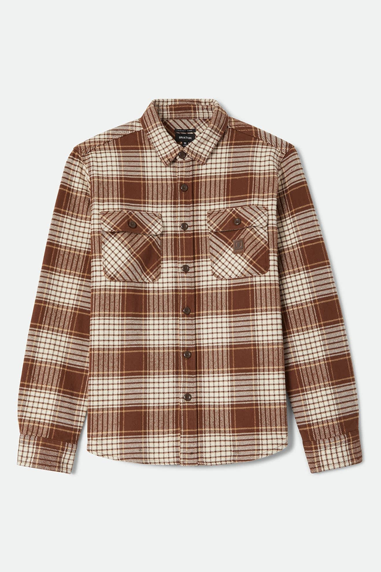 Bowery Heavyweight Flannel - Pinecone Brown/Whitecap