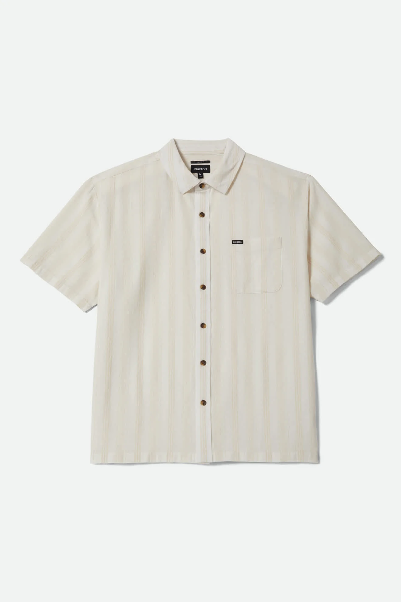Cru Stripe Dobby Short Sleeve Shirt - Off White