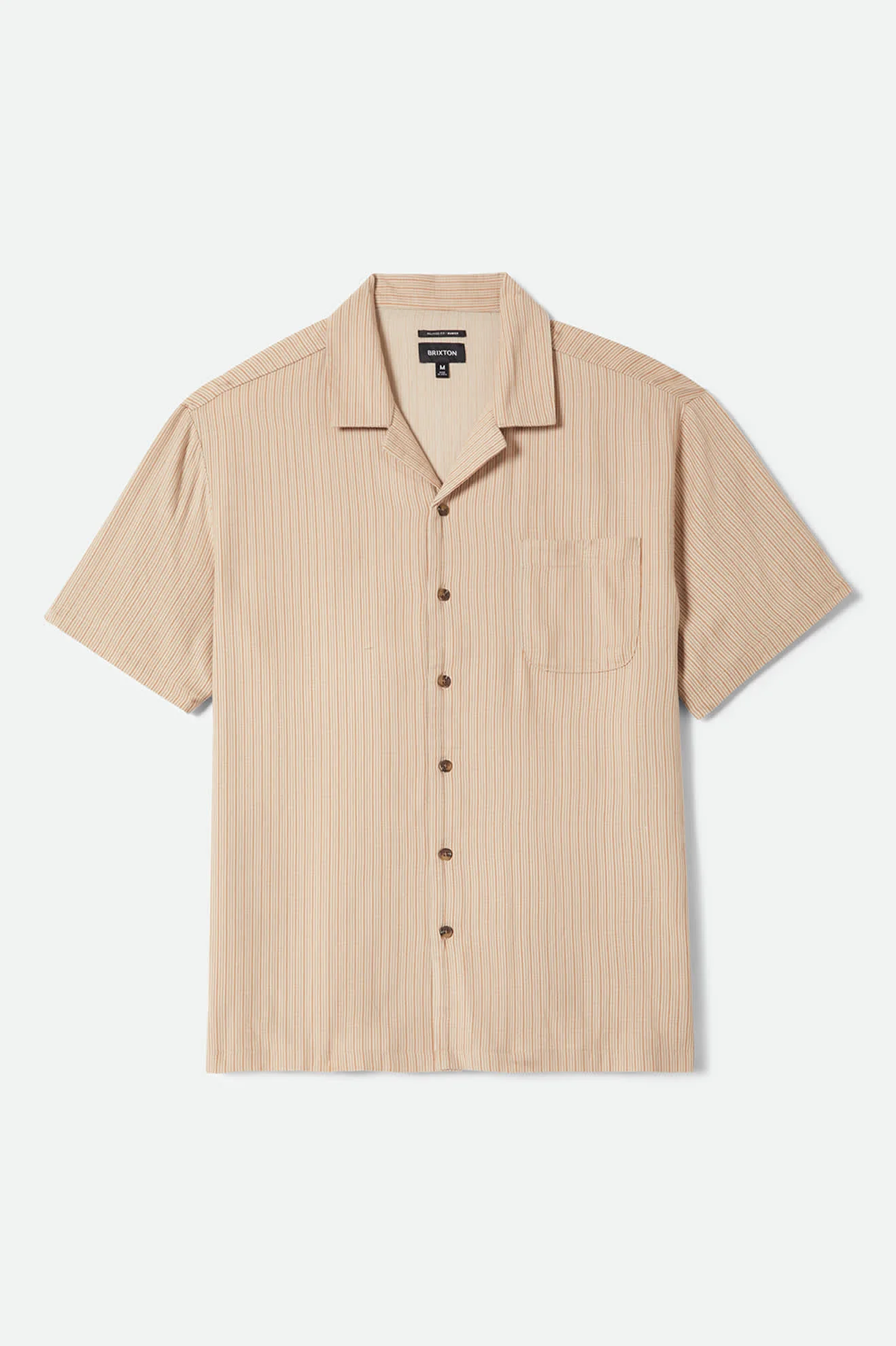 Bunker Slub Short Sleeve Shirt - Italian Clay Stripe