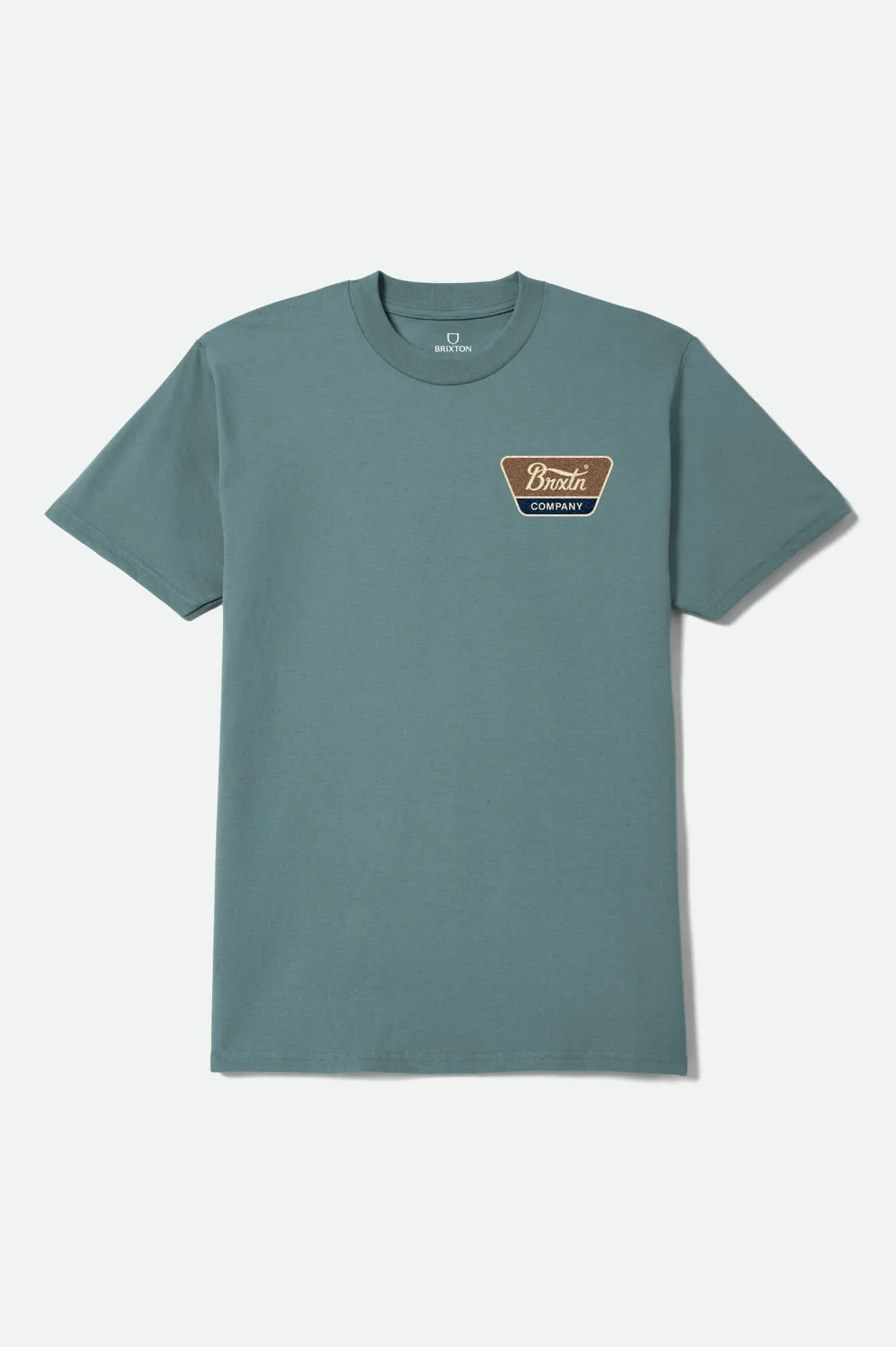 Linwood Short Sleeve Standard T-Shirt - Ocean Breeze/Brown/Dark Navy