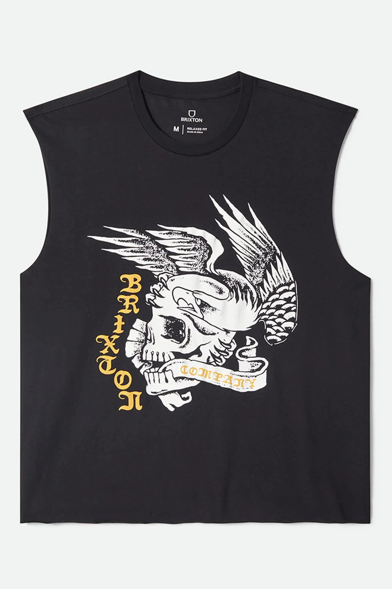 Wolcott Worn In Boxy Muscle Tank - Black
